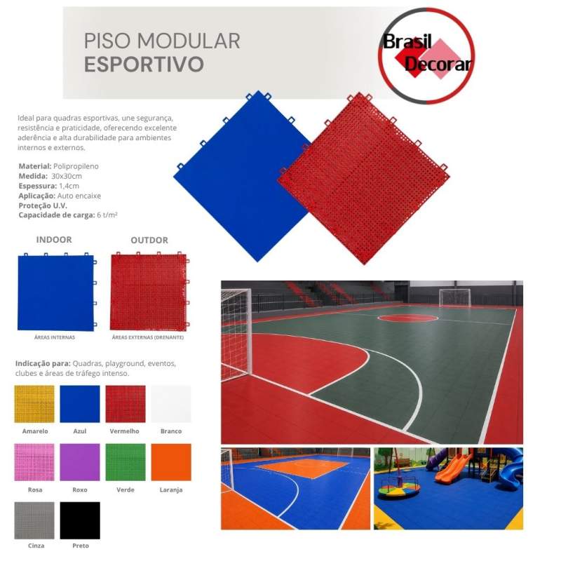 Imagem ilustrativa de Piso modular esportivo