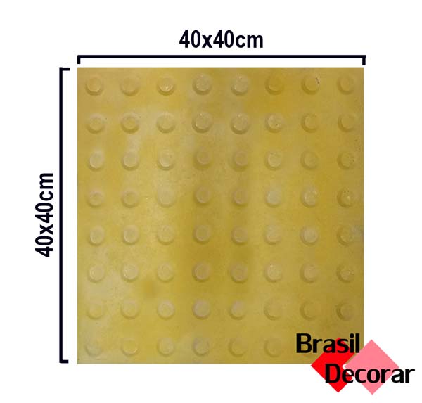 Piso tátil concreto 40x40